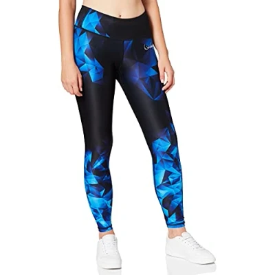 Image of WINSHAPE Women&#039;s Damen Functional Power Shape Tights AEL102 mit Anti Rutsch Effekt, Slim Style, Fitness Freizeit Sport Yoga Workout Leggings, Sapphire, XXL