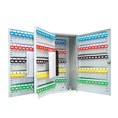 Image of ARREGUI PL300 Steel Cabinet, Adjustable and Numbered Hook Racks, Key List Writeable Keyrings, 55 x 38 20.5 cm, Light Grey, Gray, 300 Schlüssel