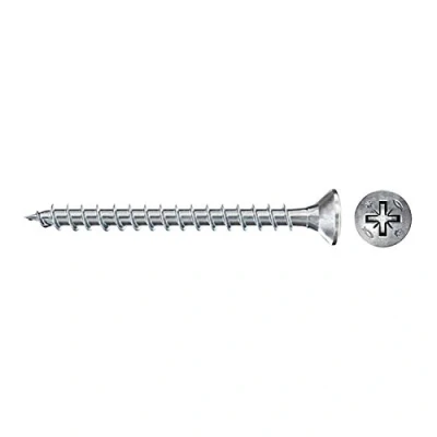 Image of fischer 300 x Chipboard Screws Power Fast II 3.0 25 Countersunk Head with Phillips Fully Threaded Galvanised Blue Passivated (Item No. 670035)