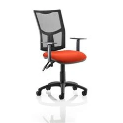 Image of Eclipse II Lever Task Operator Chair Black Mesh Back With KCUP1012