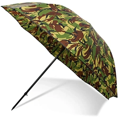 Image of Carp Fishing Brolly 45&quot; Umbrella Shelter System DPM Camo Taped Seams with Tilt Function DNA