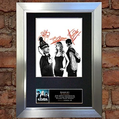 Image of NDUBZ Signed Autograph Mounted Photo Reproduction PRINT A4 Rare Perfect Present Birthday Christmas (297 x 210mm) #121 (Silver Frame)
