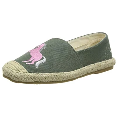 Image of Joules Girls&#039; Shelbury Espadrille, Green,11 UK Medium