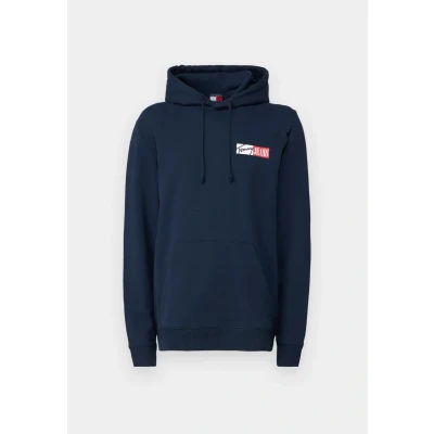 Image of Tommy Jeans Entry Graphic Hoodie Sweatshirt, Men&#039;s, Size: Small, Dark night navy
