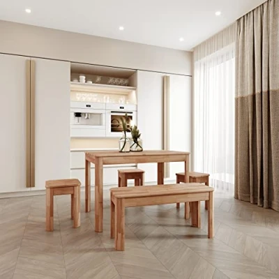 Image of Krok Wood Berlin Dining Table Solid Beech 75 x cm