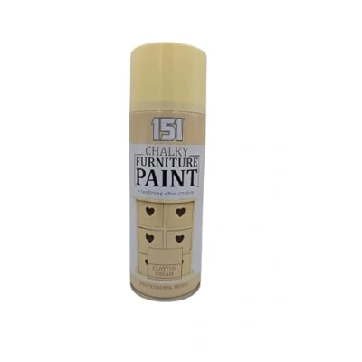 Image of AlezyB 3 x Clotted Cream Chalk Finish Spray Paint 400ml Furniture Aerosol for Smooth Touch Matt Office and Home