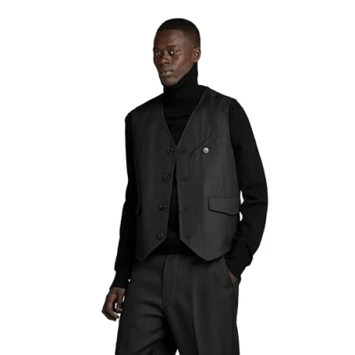 Image of G STAR RAW Men&#039;s Midnight Waistcoat, black (dk D23532 D410 6484), M