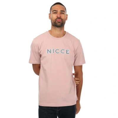 Image of NICCE Mens Truman T Shirt in Pink Cotton Size Large