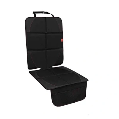Image of MORROLS Car Seat Protector,Baby Kids Protectors for Child Seats,Waterproof Fits Isofix with Thickest Padding &amp; Padded Cover Mesh Pockets Universal Size(Black, 1 Pack)