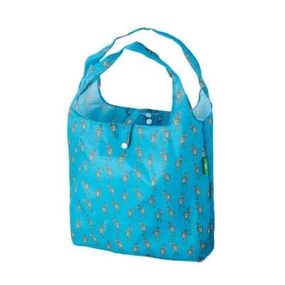 Image of ECO CHIC Lightweight Foldable Reusable Shopping Bag Water Resistant Tote (Deer Blue)
