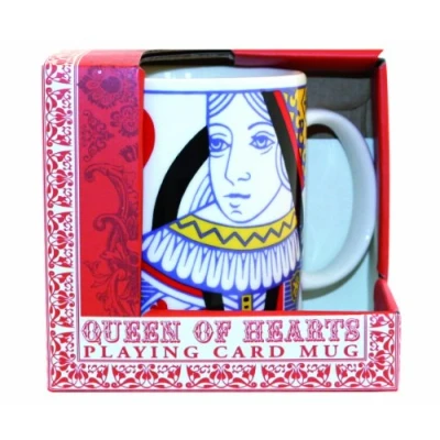 Image of Gift Republic Playing Cards New Bone China Mug Queen of Hearts