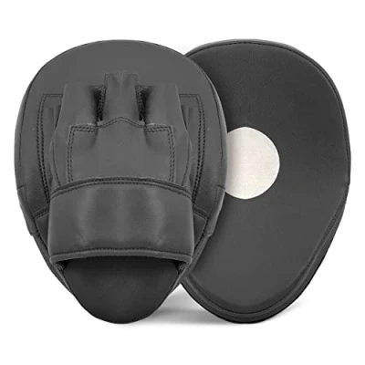 Image of Lions Curved Focus Pads Hook &amp; Jabs Gloves Punch Bag Mitts Boxing MMA Kick Training (Black)