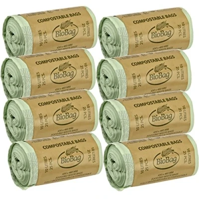Image of 10 Litre x 200 BioBag Compostable Biodegradable Kitchen Food Waste Caddy Bin Liner Bags (10L) Certified EN13432