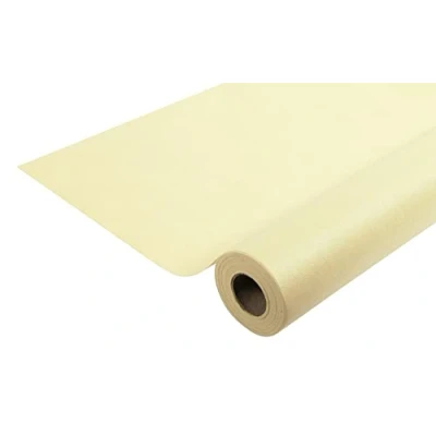 Image of Disposable spun bound nonwoven tablecloth Roll 25 M long X 1.20 wide Tear proof, water repellent and wipe able material Ivory