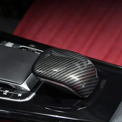 Image of DIYUCAR Carbon Fiber Style ABS Central Control Armrest Decorative Cover Trim For Benz A Class W177 2019 Accessories (Carbon Fiber)