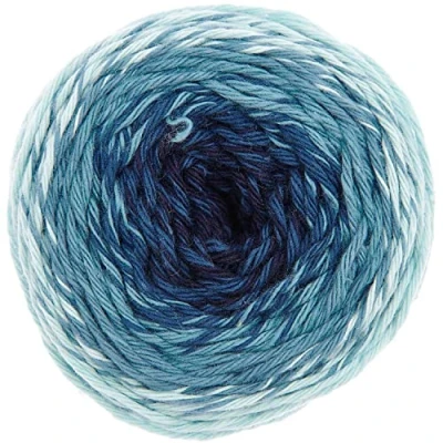 Image of Ricorumi Spin 50 g Colour 10 Blue Gradient Fine Cotton for Crocheting Amigurumi Figures from the New Books
