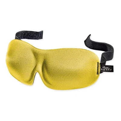 Image of Bucky 40 Blinks No Pressure Solid Eye Mask for Sleep &amp; Travel, Gold, One Size, 1 Count (Pack of 1), Travel