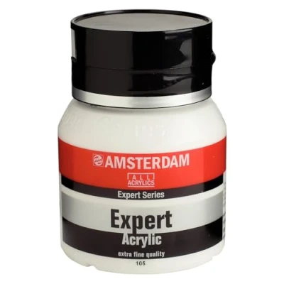 Image of Amsterdam Royal Talens Expert: Acrylic Paint: 400 ml: S1: Titanium White
