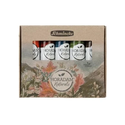 Image of Schmincke Horadam Naturals, Set Vegetable, 5 x 15 ml tubes, 86001097, finest vegan watercolor, vegetable pigments, combination of watercolor &amp; gouache
