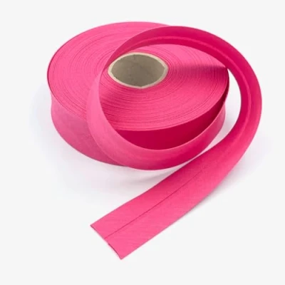 Image of Craft Cult 30mm Wide Plain Bias Binding Tape 25 Metre Roll (114 Cerise Pink)