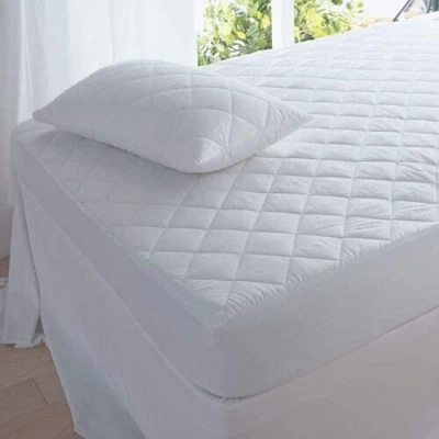 Image of Mattress Protector Extra Deep Soft Quilted Fully Fitted Non Allergenic Bed Cover Breathable Hypoallergenic (Double)