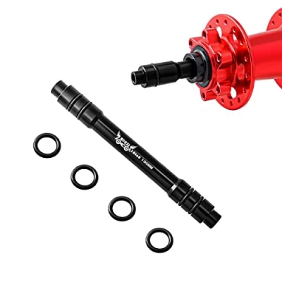 Image of MUQZI Bicycle QR Adapter 12 to 9mm Front Wheel Hub 100mm Thru Axle Quick Release for Mountain Road Bike, Black