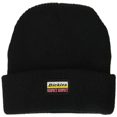 Image of Dickies Men&#039;s Breast Cancer Awareness Respect Cuffed Beanie Hat, Black, One Size