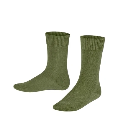 Image of FALKE Unisex Kids Comfort Wool K SO Thick Warm Plain 1 Pair Socks, Green (Sern 7681), 3 5