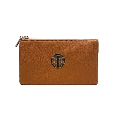 Image of Women&#039;s Long &amp; Son Small Clutch, Wristlet, Shoulder ,Cross Body Bags (Brown)