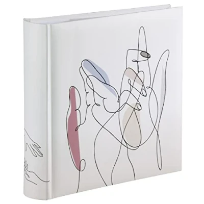 Image of Hama &quot;Hands&quot; Slip in Photo Album (Memo with 100 Pages, for Inserting 200 Photos 10 x 15 Format Graphics, 22.5 22) Book White