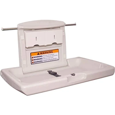 Image of Bambino Wall Mounted Fold Down Horizontal Baby Changing Table Unit with Free Door Sign