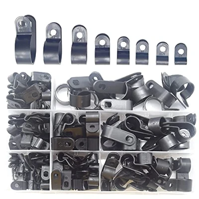 Image of Ruidee 160 pcs Cable Clamp Nylon R Type Clips Assortment Kit for 1/8&quot;, 3/16&quot;, 1/4&quot;, 5/16&quot;, 3/8&quot;, 1/2&quot;, 5/8&quot;, 3/4&quot; Wire (1)