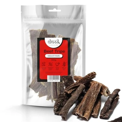 Image of Drool Pet Products Tripe Sticks Treats for Dogs 200g Dried Chews 100% Natural Tasty Dog Low Fat Treat