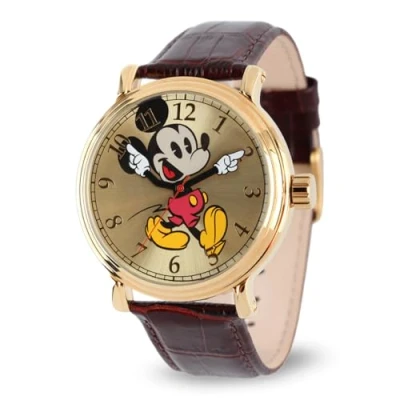 Image of Disney Men&#039;s W001867 Mickey Mouse Analog Display Quartz Dark Brown Watch