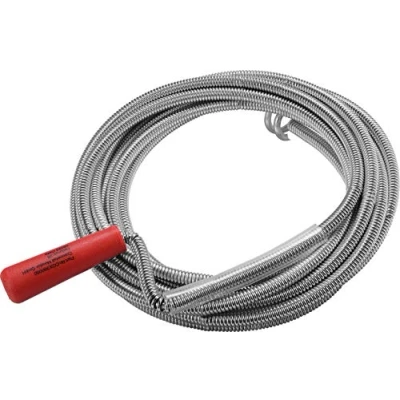Image of Connex COX260050 Plumber&#039;s Snake, Silver/Red, 9 mm x 5m