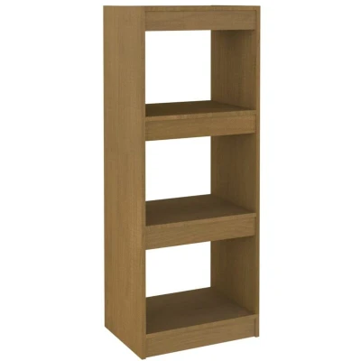 Image of vidaXL Book Cabinet/Room Divider Honey Brown 40x30x103.5 cm Pinewood
