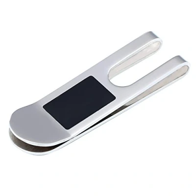 Image of DonDon Men&#039;s Money Clip Stainless Steel Silver Black