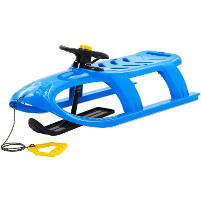 Image of vidaXL Sledge with Wheel Blue 102.5x40x23 cm Polypropylene