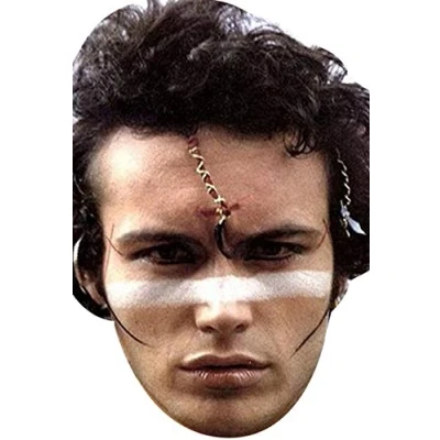 Image of FoxyPrinting Adam Ant Celebrity Cardboard Party Face Mask Fancy Dress
