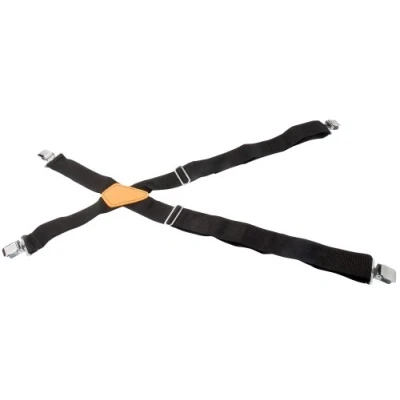 Image of Draper 39243 New Adjustable Work Brace with Heavy Duty Trouser Clip, Black, Medium