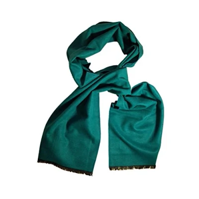 Image of Posh Gear Mens silk scarf Setaforte, turquoise 100% pure
