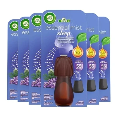 Image of Air Wick Sleep Essential oils Diffuser Refill 20ml Pack of 6 Lasts up to 330 days