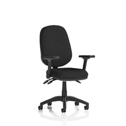 Image of Eclipse Plus III Operator Chair Black Adjustable Folding Arms