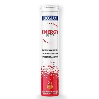 Image of Bioglan Energy Fizz Effervescent 20 Orange Flavour Tablets