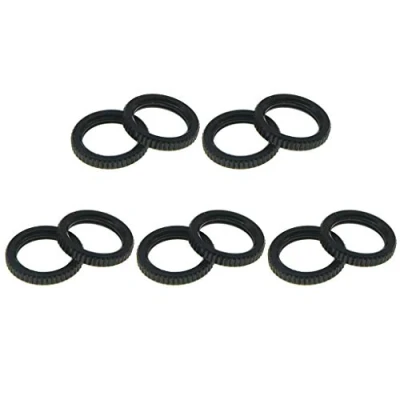 Image of Dopro Pack of 10 USA Spec 15/32&quot; Fine Knurled LP Guitar Toggle Switch Nut For Switchcraft Switches Black