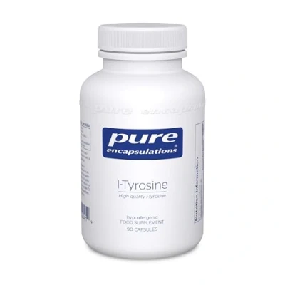 Image of Pure Encapsulations L Tyrosine 500mg Amino Acid Supplement 90 Vegetarian Capsules
