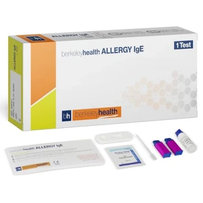 Image of Berkeley Health Allergy Test Kit Tests for Allergies (IgE) Dust Mite, Pollen and Dog Cat Hair Fast &amp; 92% Accurate Easy to Follow IgE Home 1