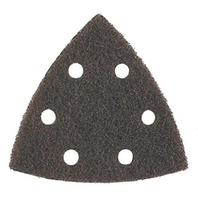 Image of kwb 4929 12 Quick Stick Abrasive Fleece, self Adhesive, 96 mm, for Triangular Grinder Bosch Delta