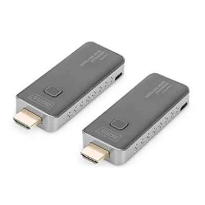 Image of DIGITUS Wireless HDMI Extender 50 m Range Full HD 1080p 60 Hz Point to Plug &amp; Play Black/Silver, DS 55318