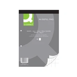 Image of Q Connect A4 Graph Refill Pad 80 Sheet (10 Pack) KF02231